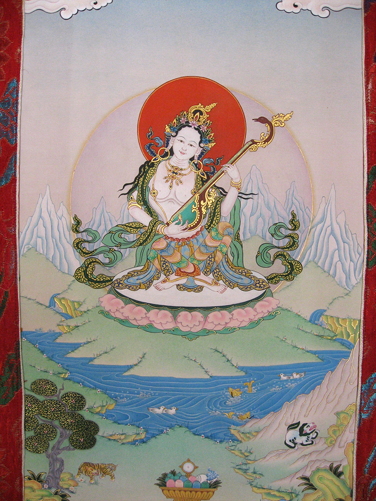 緑多羅菩薩 グリーンターラー 絵画 チベット仏画師 飯野博昭 | www.vp 
